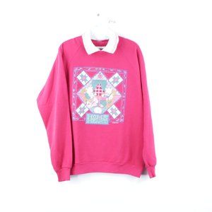 Vintage Home Heart Bear Collared Sweatshirt